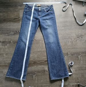 PAIGE Women's Straight Leg Blue Jeans